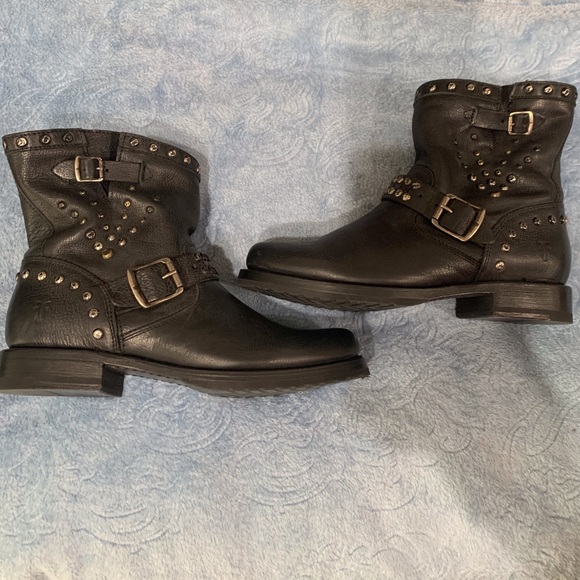 Frye Shoes - Frye Black Motor Boots